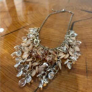 Elegant Silver and Cream Necklace